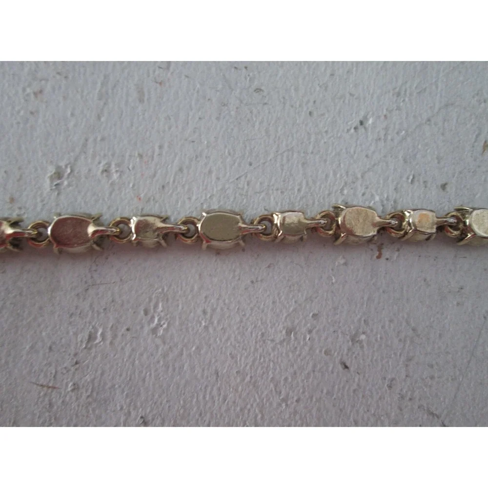 Lauren Conrad Gold tone w Amber Rhinestone Tennis Bracelet & CZ Sterling Earring